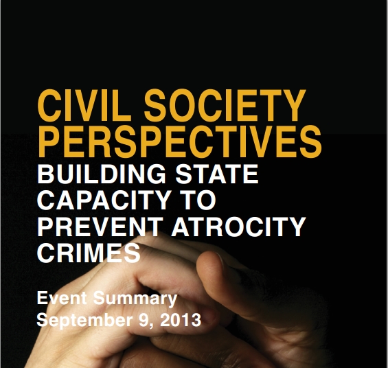 Informe de Evento – «Civil Society Perspectives: Building State Capacity to Prevent Atrocity Crimes»