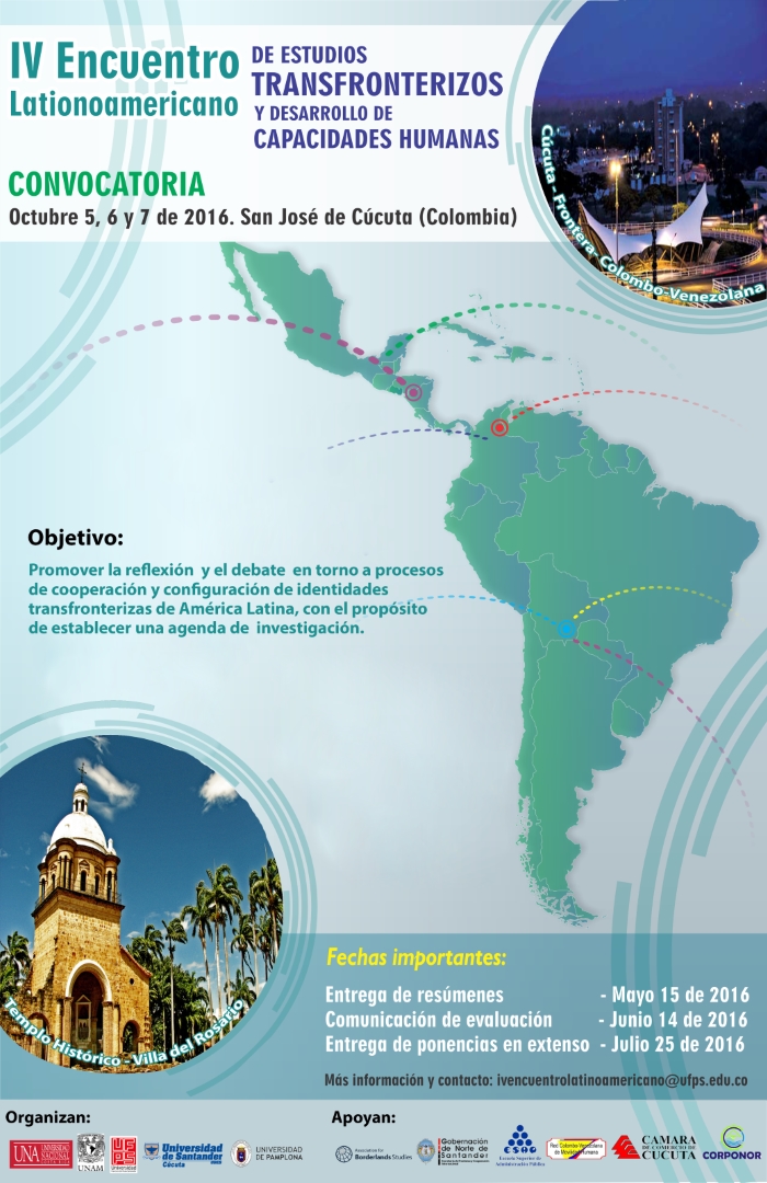 IV Encuentro Latinoamericano De Estudios Transfronterizos Y  De Desarrollo De Capacidades Humanas