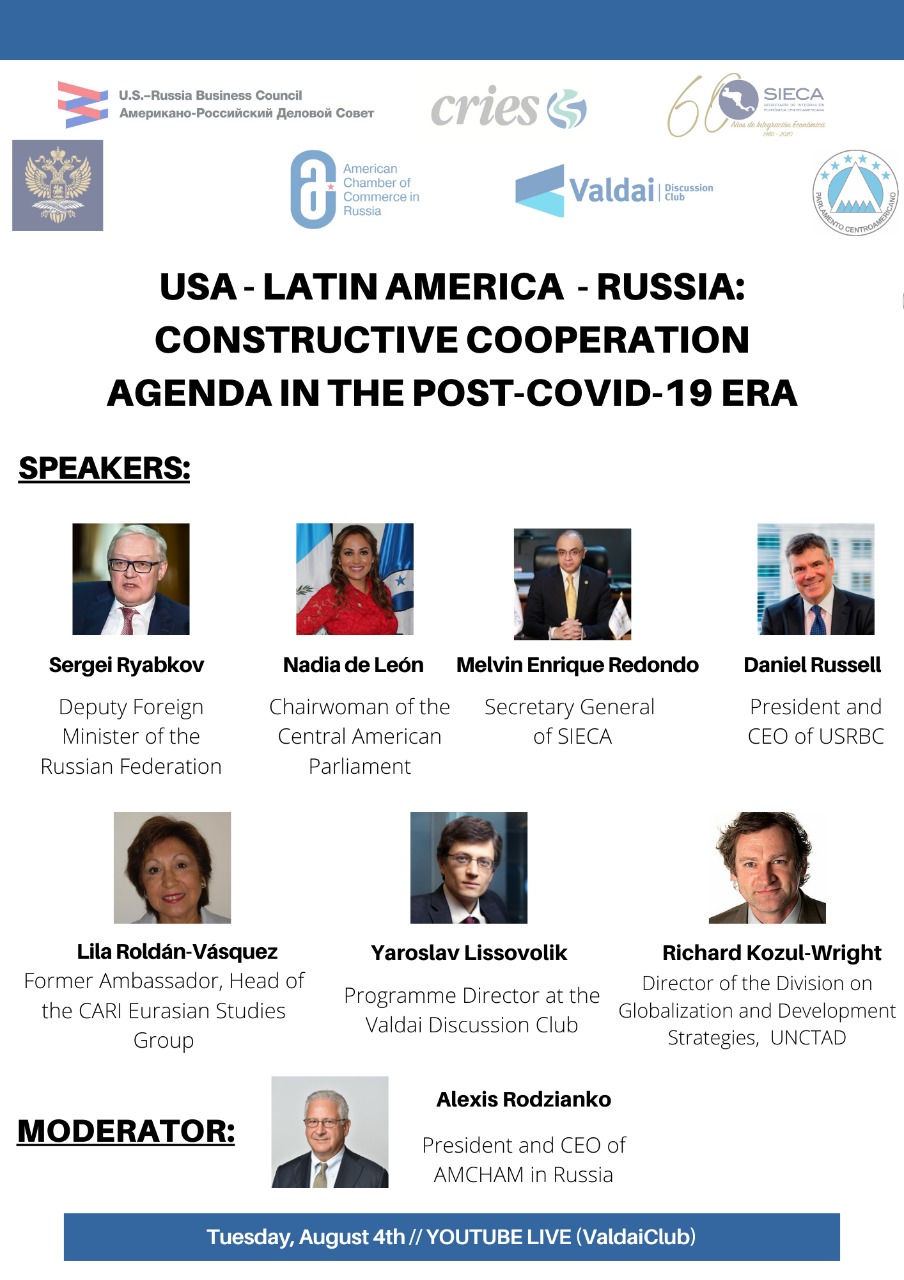 Webinar – USA – Latin America – Russia: Constructive Cooperation Agenda in the post-COVID-19 era
