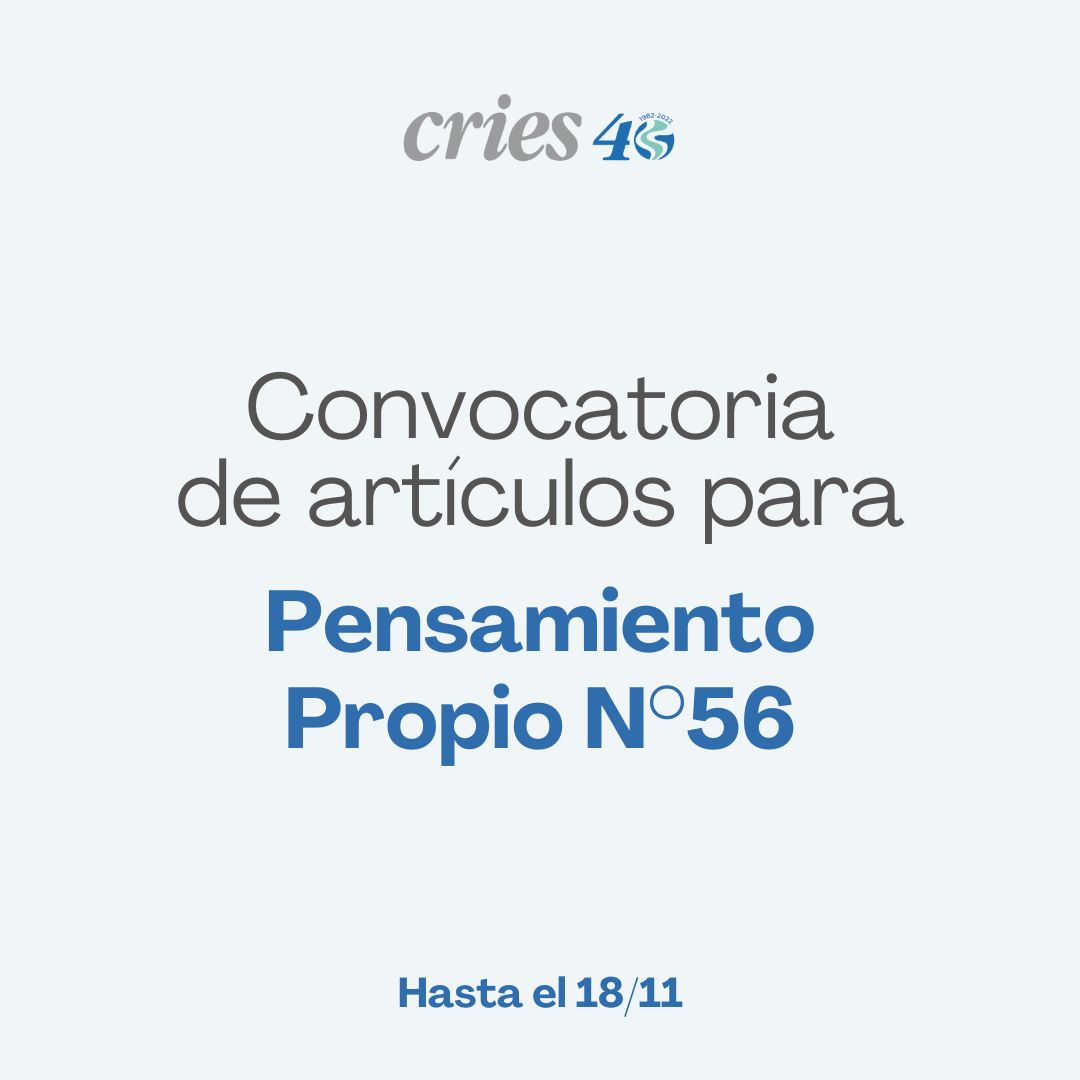 CONVOCATORIA DE ARTÍCULOS- Pensamiento Propio Nº56